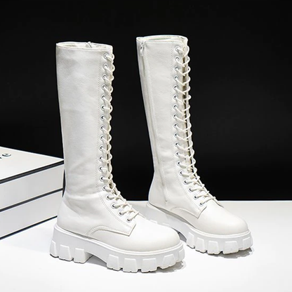 Funki Findz | Boots | Women's Knee-High Platform Lace Up Boot