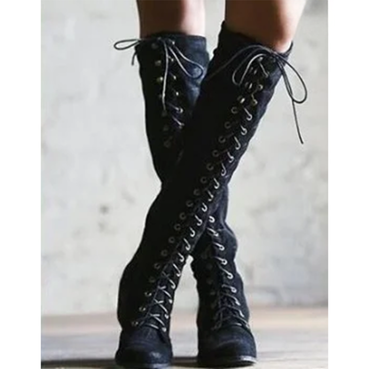 Funki Findz | Boots | Women's Knee High Retro Steampunk Boot