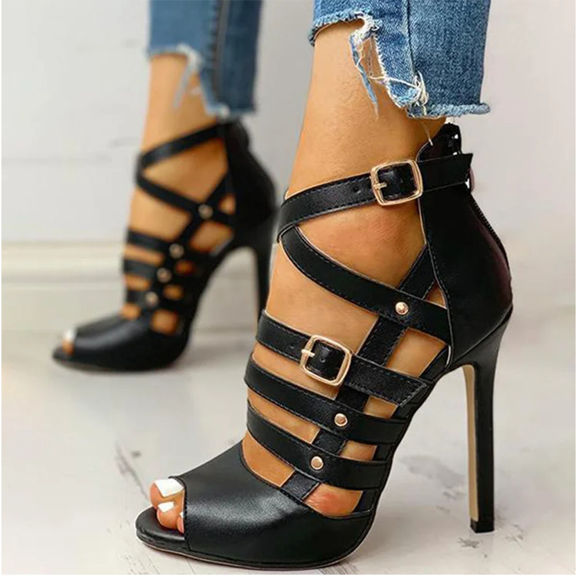 Funki Findz | Shoes | Women's Strappy Roman Stiletto Sandals