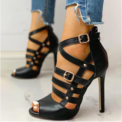 Funki Findz | Shoes | Women's Strappy Roman Stiletto Sandals