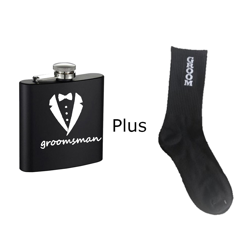 Funki Findz | Hip Flasks | Best Man Gift Sets | 7oz Flask + Socks