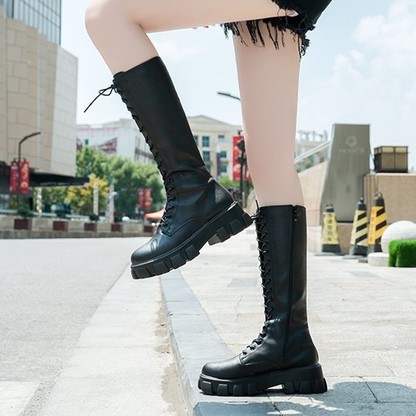 Funki Findz | Boots | Women's Knee-High Platform Lace Up Boot