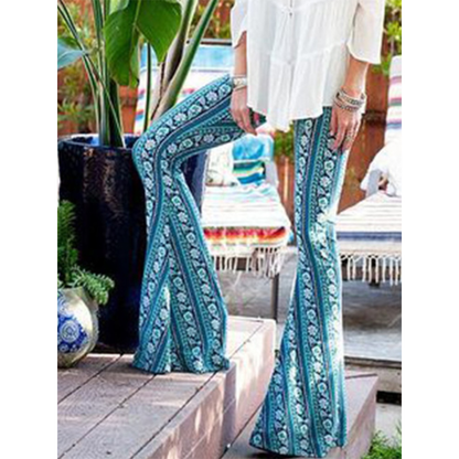 Funki Findz | Pants | Women's Ripple Print Flared Bell Bottoms