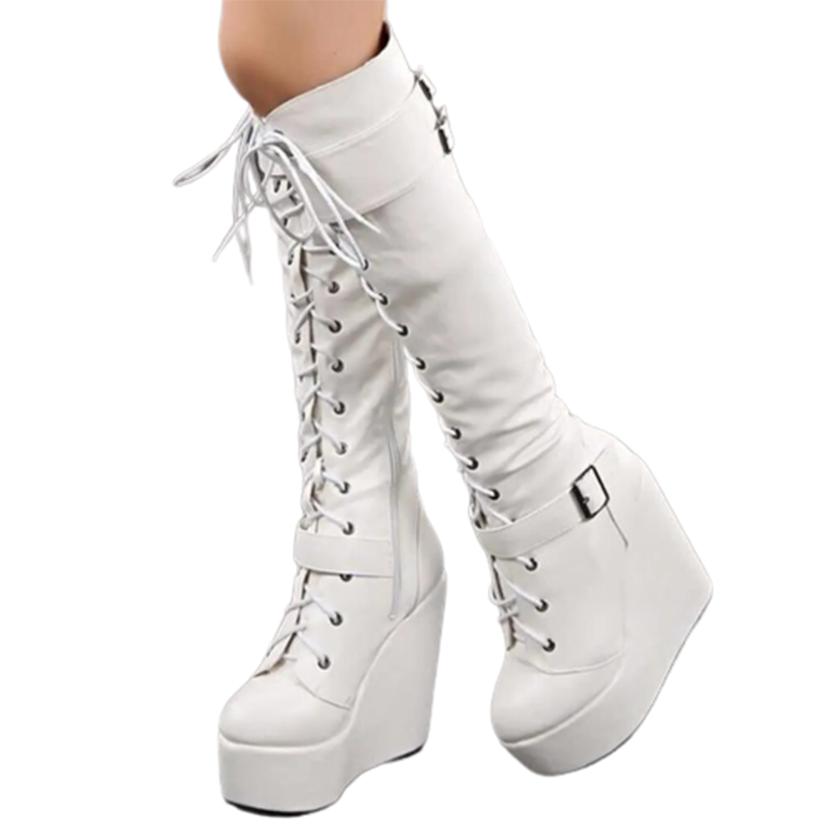 Funki Findz | Boots | Women's High Luxury Gothic Platform Boots