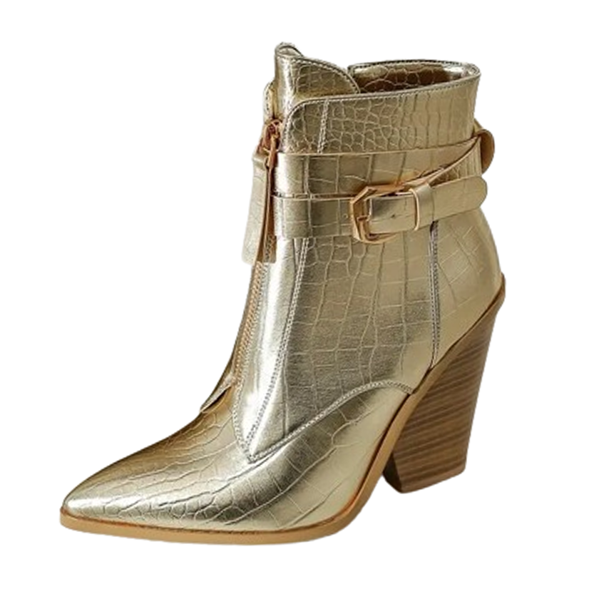 Funki Findz | Boots | Women's Pointed Toe Zip Up Ankle Boots