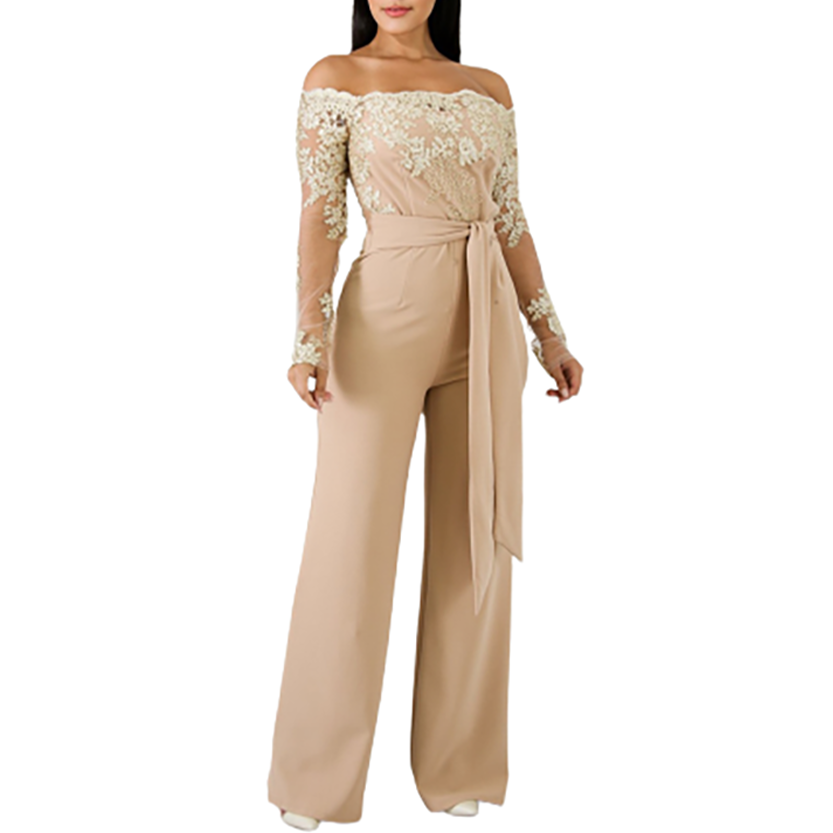 Funki Findz | Pants | Women's Elegant Lace Evening Jumpsuit