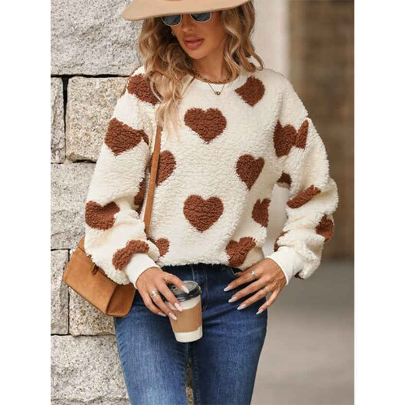 Funki Findz | Sweaters | Women's Plush Fuzzy Heart Pullover