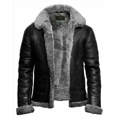 Funki Findz | Jackets | Men's Faux Fur Faux Leather Flight Jacket