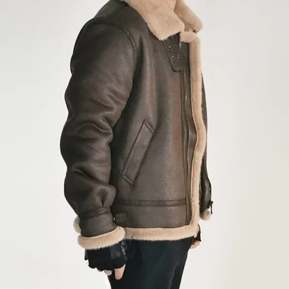 Funki Findz | Jackets | Men's Faux Leather Fleece Winter Jacket