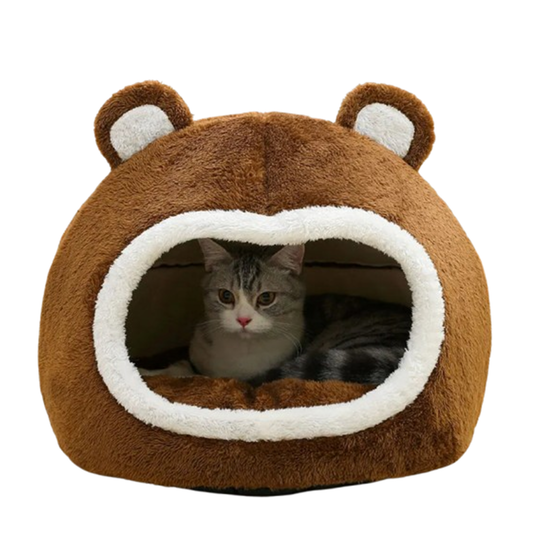 Funki Findz | Pet Beds | Cat Beds | Cute Bear Cat Cave House