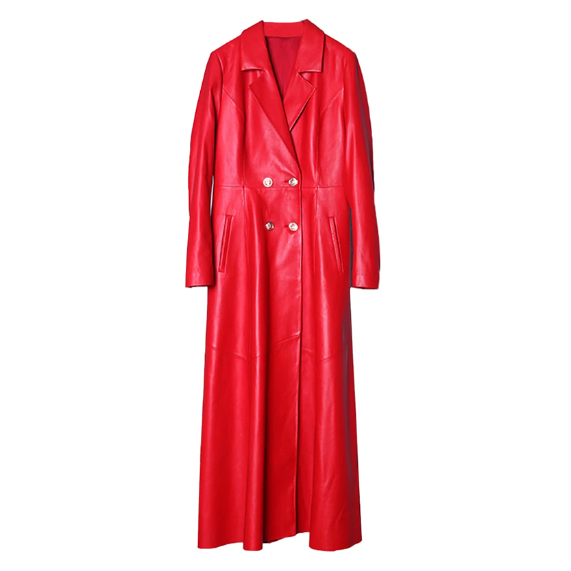 Funki Findz | Jackets | Women's Long Faux Leather Swing Coat