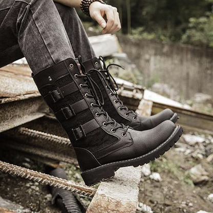 Funki Findz | Boots | Men's Gothic Punk Buckle Strap Biker Boots