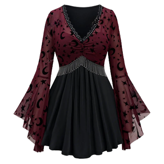 Funki Findz | Shirts | Women's Elegant Chiffon Steampunk Shirt