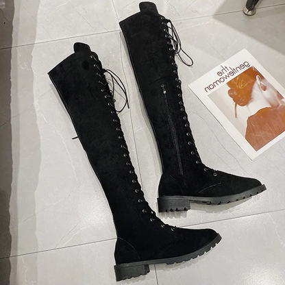 Funki Findz | Boots | Women's Over Knee Lace Up Long Boots