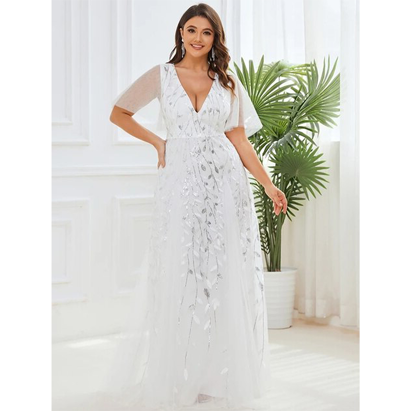 Funki Findz | Dresses | Women's Long Sequin Lace Formal Dress