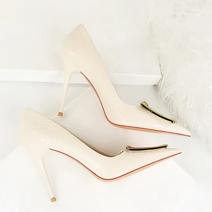 Funki Findz | Shoes | Women's Metal Buckle Pointed Toe Pumps