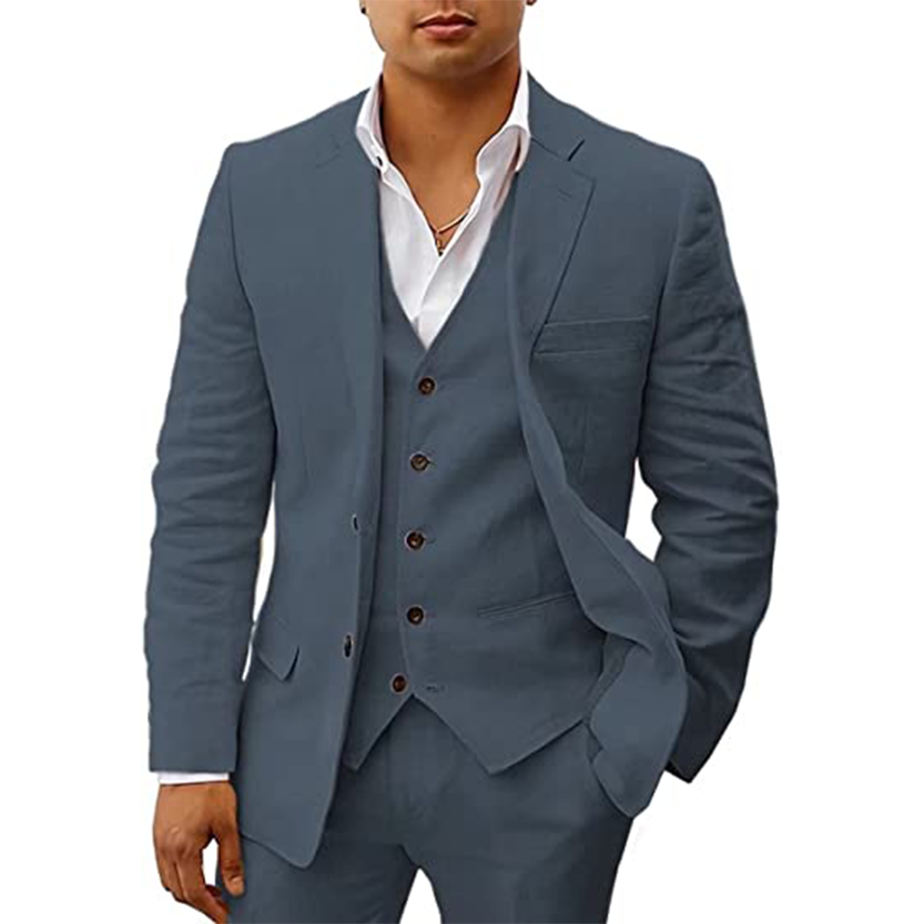 Funki Findz | Suits | Men's 3 Pcs Linen Summer Wedding Suits