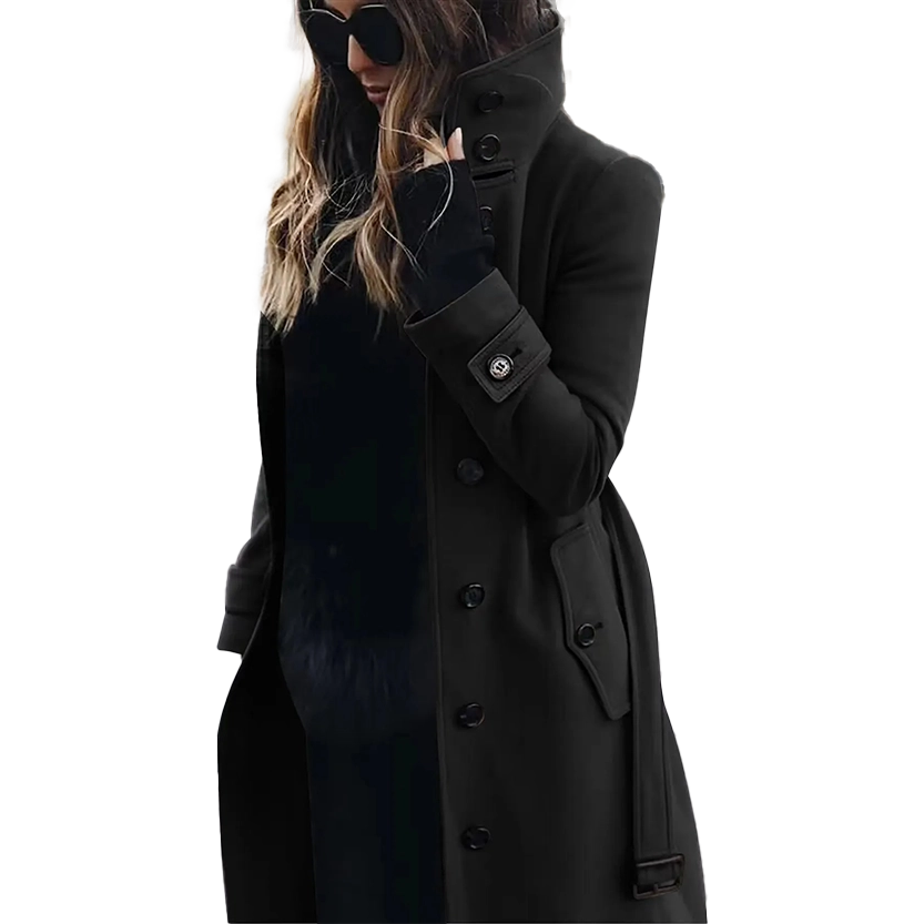 Funki Findz | Jackets | Women's Wool Blend Stand Collar Coat