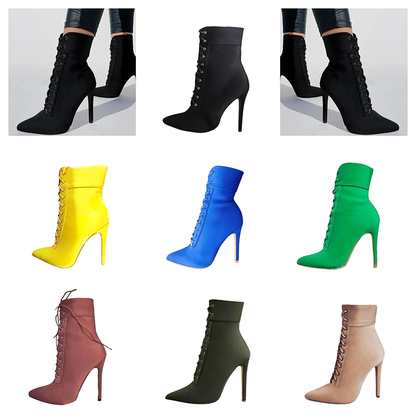 Funki Findz | Boots | Women's Pointed Toe Stiletto Short Boots