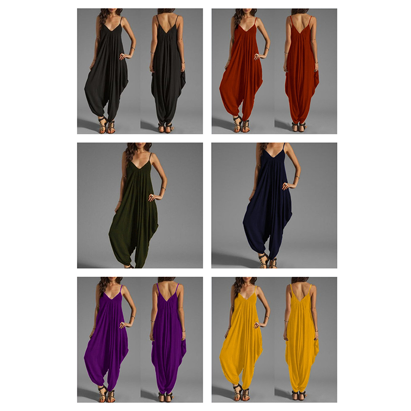 Funki Findz | Pants | Women's Elegant Loose Fit Strappy Romper