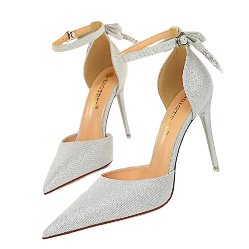 Funki Findz | Shoes | Women's Glitter Bow Knot Strappy Heels