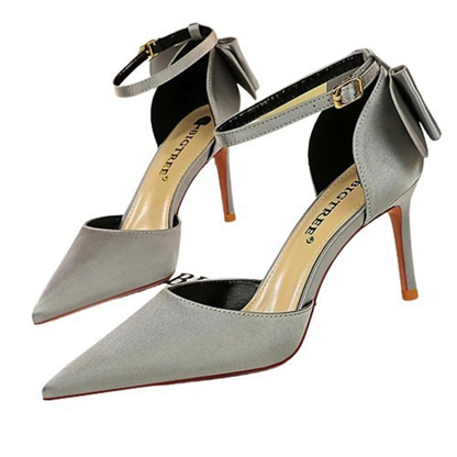 Funki Findz | Shoes | Women's Elegant Silk Bow Stiletto Pumps