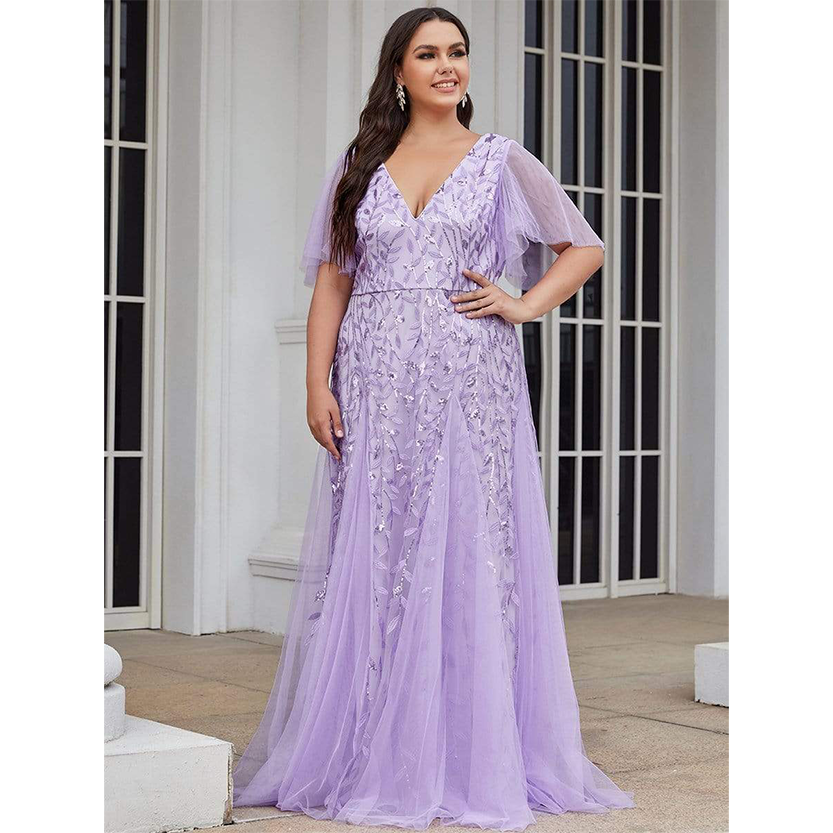 Funki Findz | Dresses | Women's Long Sequin Lace Formal Dress