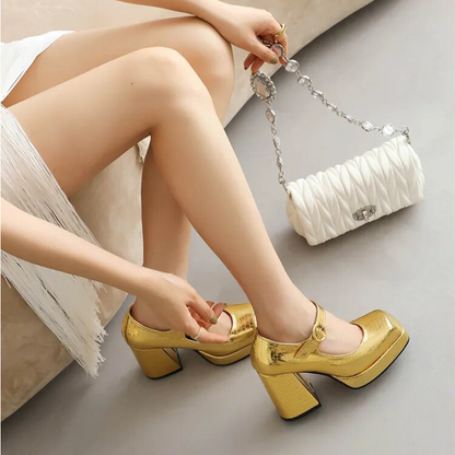Funki Findz | Shoes | Women's Glossy High Mary Jane Platforms