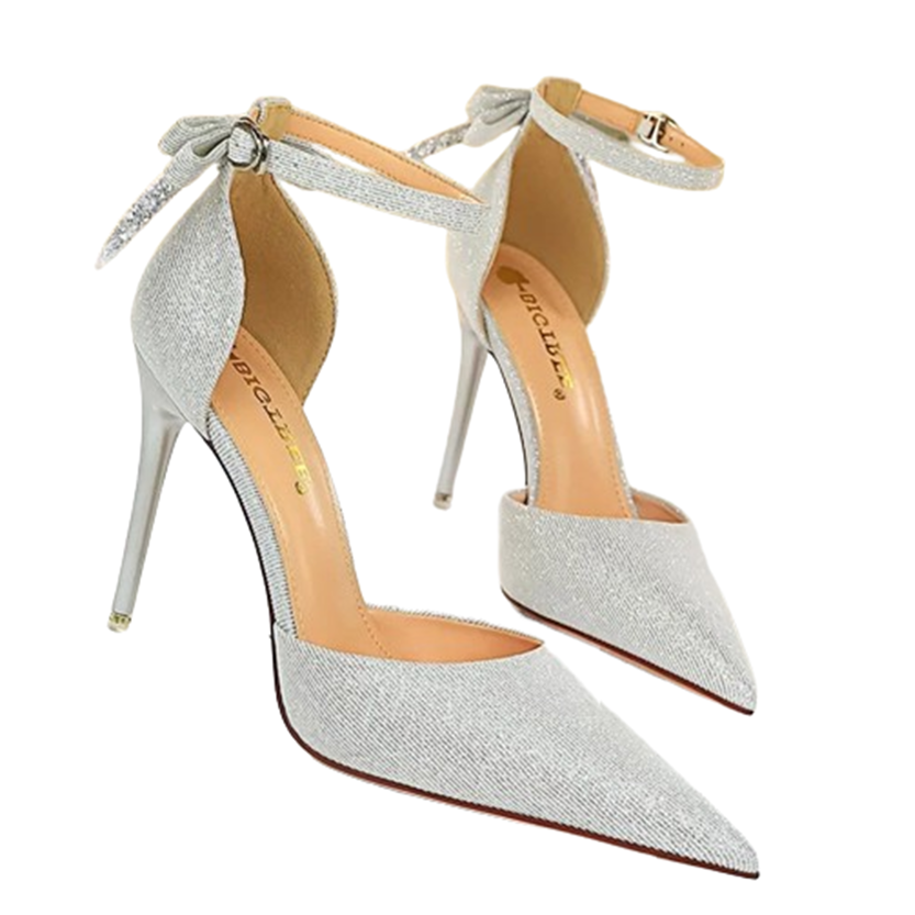 Funki Findz | Shoes | Women's Glitter Bow Knot Strappy Heels
