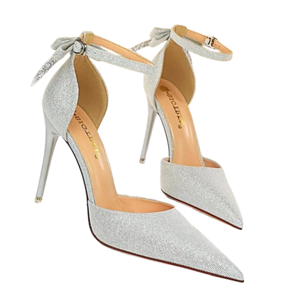 Funki Findz | Shoes | Women's Glitter Bow Knot Strappy Heels
