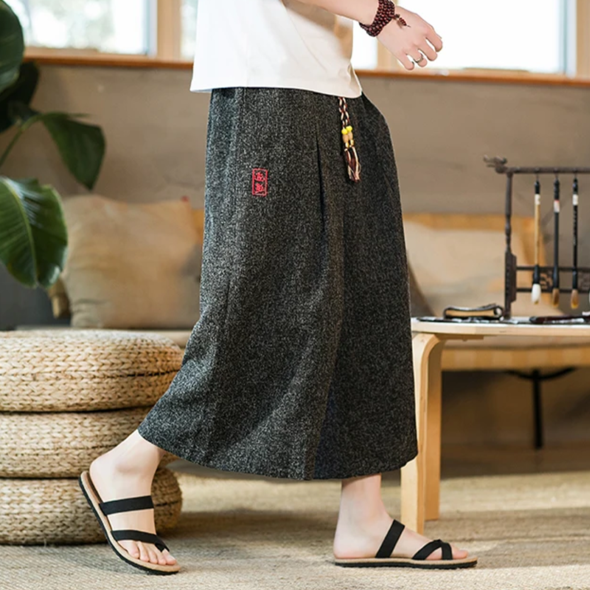 Funki Findz | Pants | Men's Long Japanese Kimono Wide Shorts