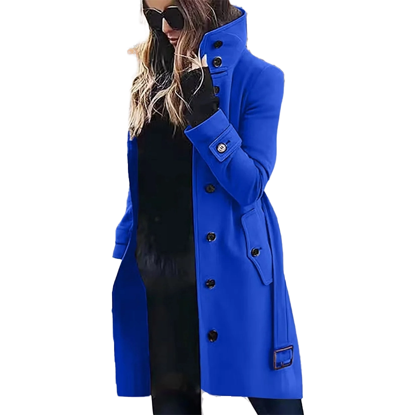 Funki Findz | Jackets | Women's Wool Blend Stand Collar Coat