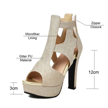 Funki Findz | Shoes | Women's Shimmery High Platform Sandals