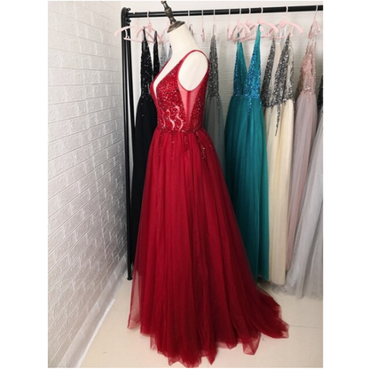 Funki Findz | Dresses | Women's Long Chiffon Tulle Prom Dress
