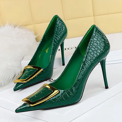 Funki Findz | Shoes | Women's Metal Buckle Pointed Toe Pumps
