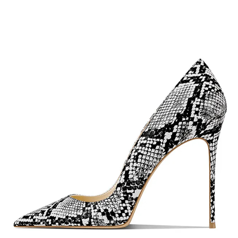 Funki Findz | Shoes | Women's Snake Skin Pattern High Stilettos