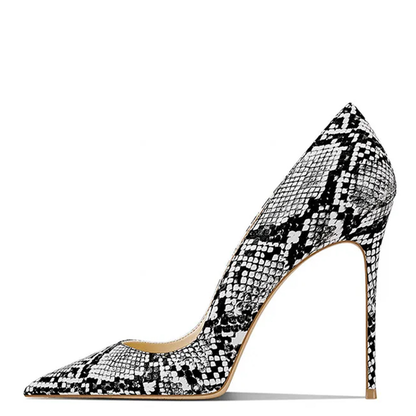 Funki Findz | Shoes | Women's Snake Skin Pattern High Stilettos