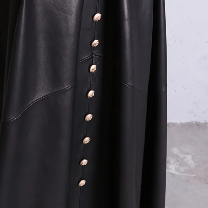Funki Findz | Jackets | Women's Long Faux Leather Swing Coat