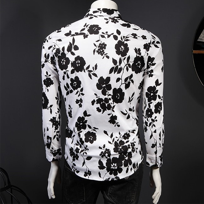 Funki Findz | Shirts | Men's Floral Print Long Sleeved Dress Shirt