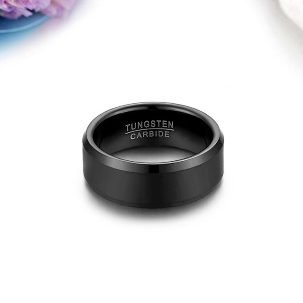 Funki Findz | Rings | Unisex Black Tungsten Wedding Band