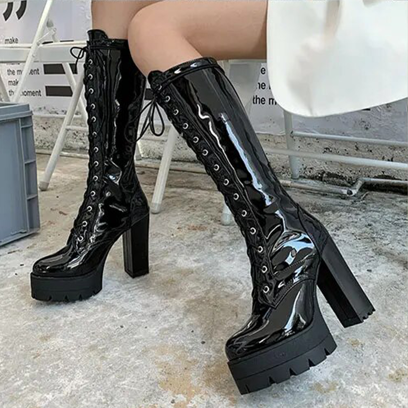 Funki Findz | Boots | Women's High Luxury Gothic Platform Boots