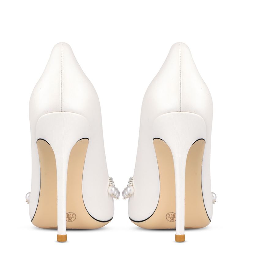 Funki Findz | Shoes | Women's Pearl Leather Wedding Stilettos