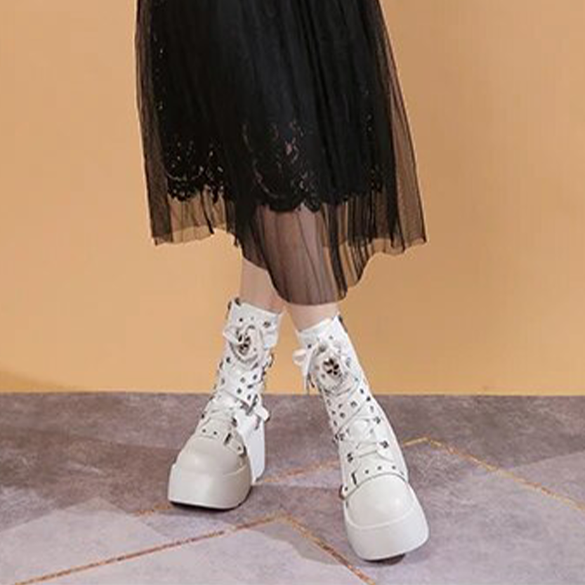 Funki Findz | Boots | Women's Multi Strap Gothic Platform Boots
