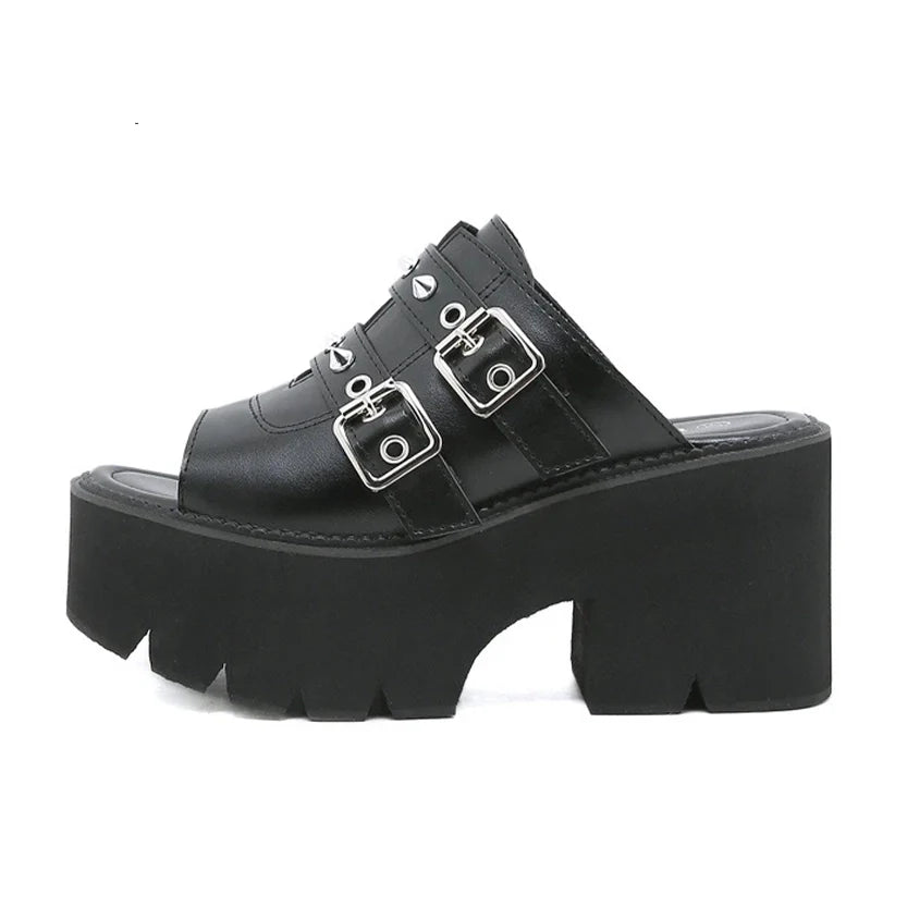 Funki Findz | Shoes | Women's Gothic Punk High Wedge Heels