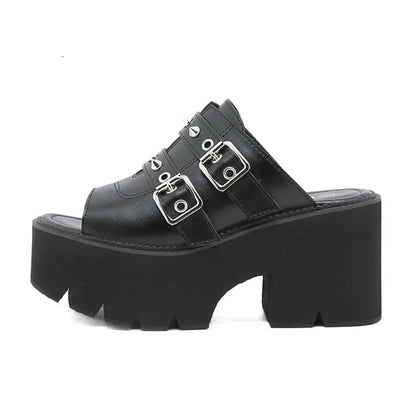 Funki Findz | Shoes | Women's Gothic Punk High Wedge Heels