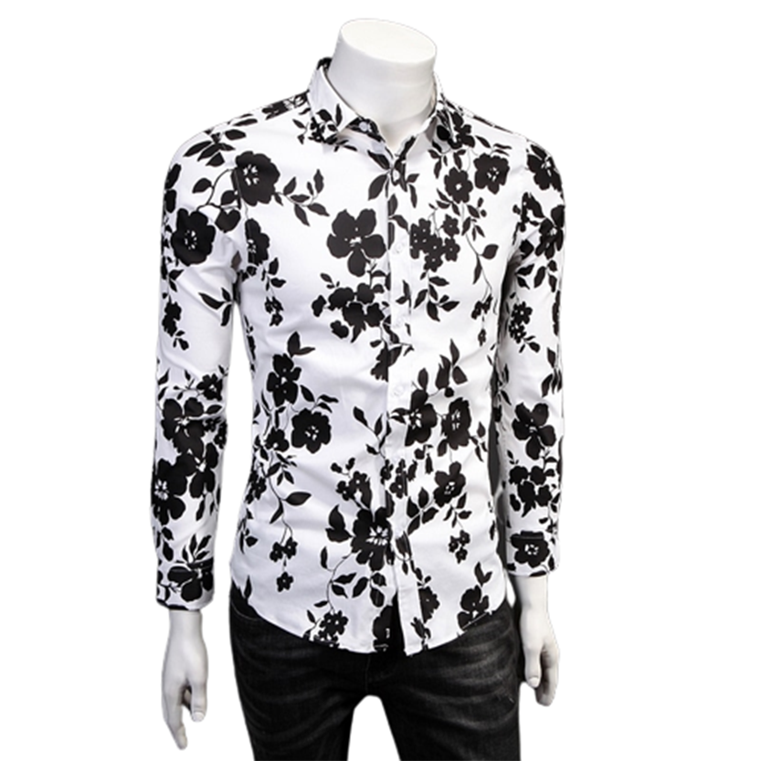 Funki Findz | Shirts | Men's Floral Print Long Sleeved Dress Shirt