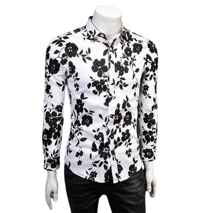 Funki Findz | Shirts | Men's Floral Print Long Sleeved Dress Shirt
