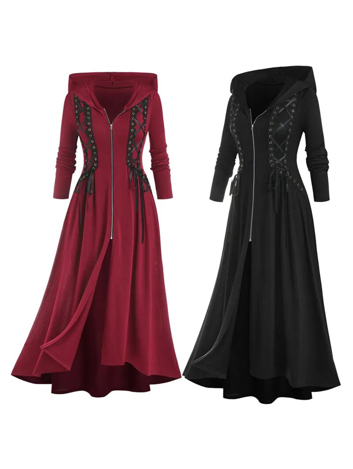 Funki Findz | Dresses | Women's Long Hooded Gothic Dress