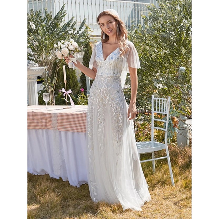 Funki Findz | Dresses | Women's Long Sequin Lace Formal Dress