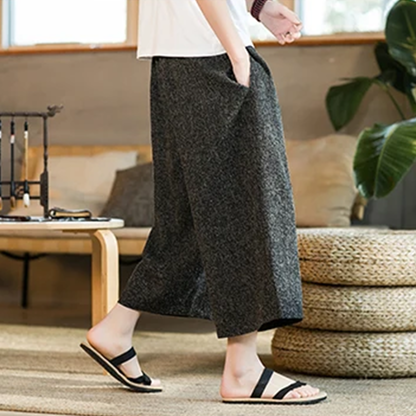 Funki Findz | Pants | Men's Long Japanese Kimono Wide Shorts